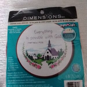 Dimensions Cross Stitch Kit - Church Scene Never Opened